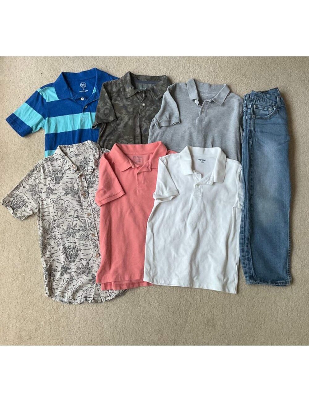 Lot of Boys Polo Shirts + 1 Jeans - Size 8 M